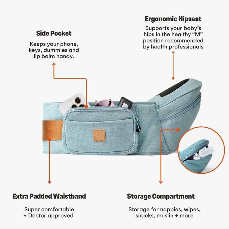 HipSurfer Hip Carrier - Blue Jeans
