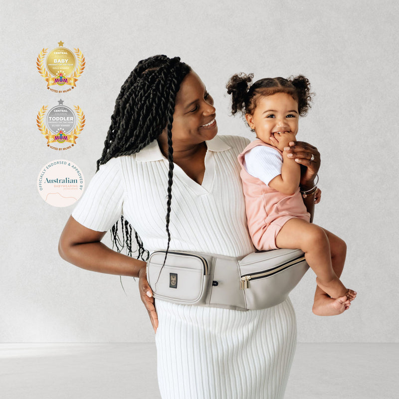 HipSurfer Hip Carrier - Taupe Vegan Leather
