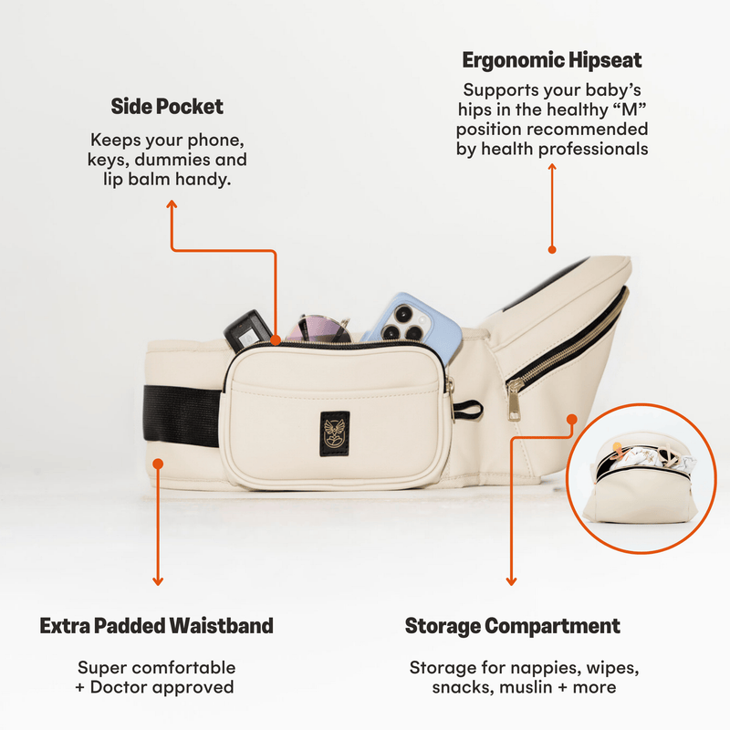 HipSurfer Hip Carrier - Sand Vegan Leather