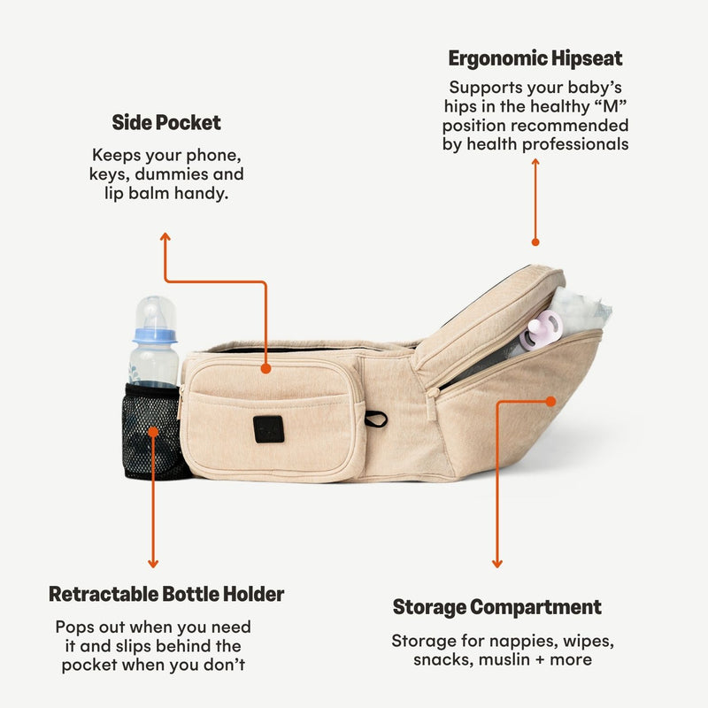 HipSurfer Hip Carrier - Sand Velvet